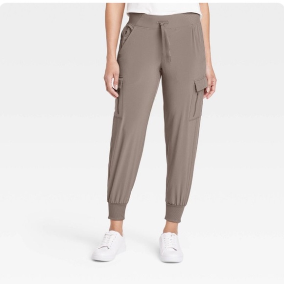 all in motion Pants - Women's Stretch Woven Tapered Cargo Pants - All in Motion™ Dark Brown XXL NWT 3